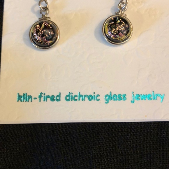 Touch of Glass Sterling‎ Silver Earrings with Glass - Picture 2 of 7